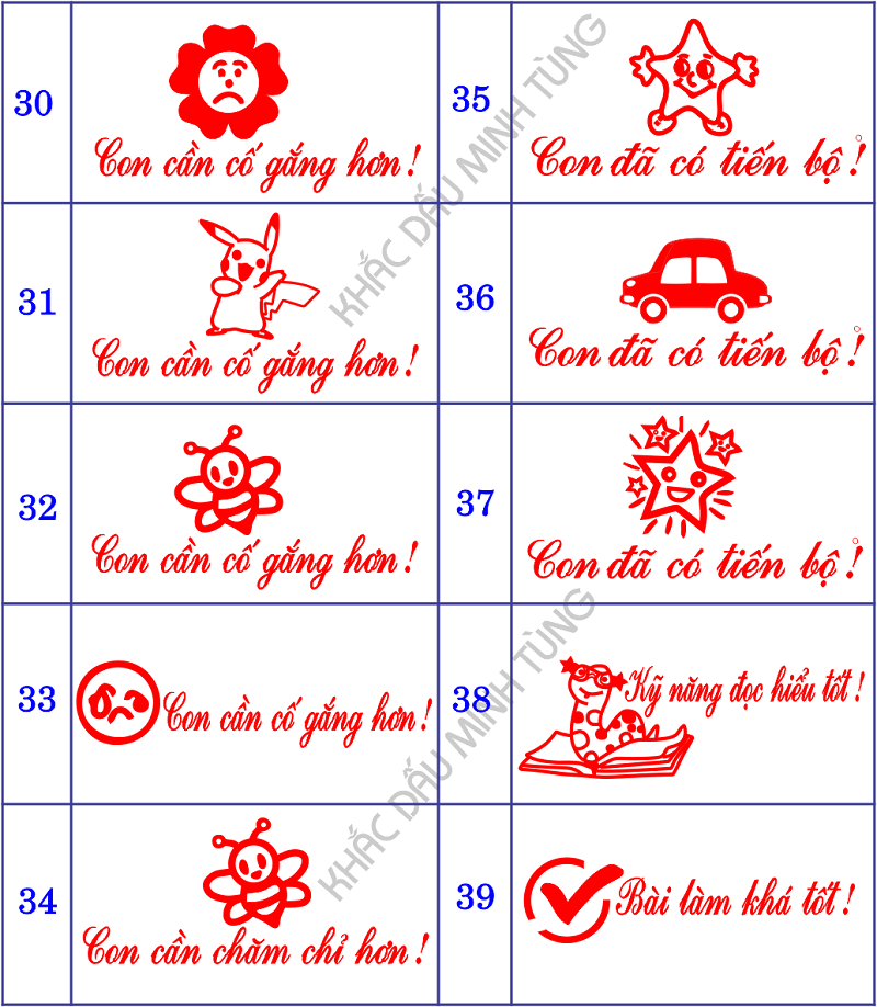 khắc con dấu logo tiểu học