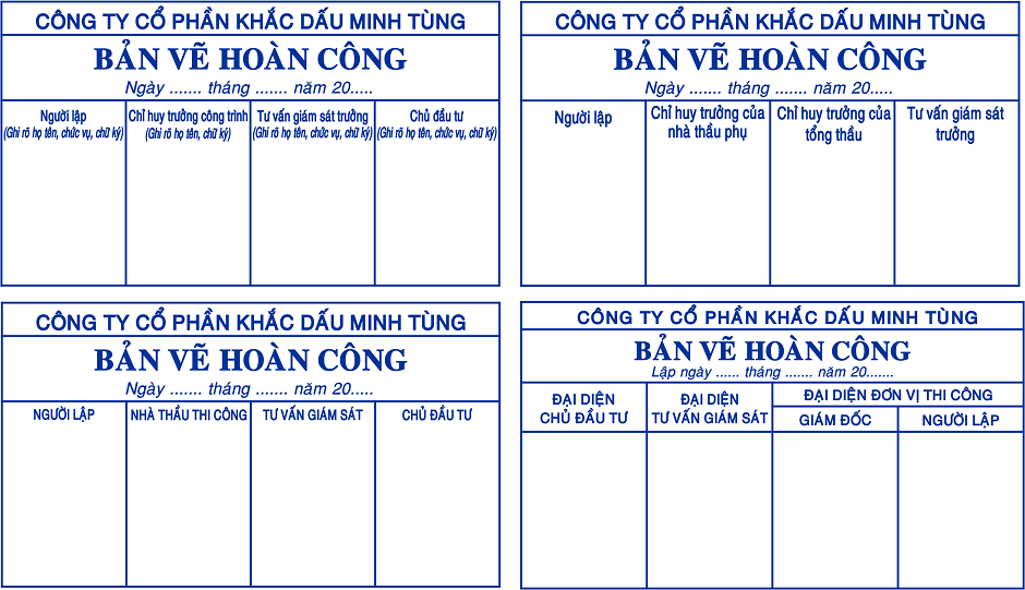 mẫu dấu bản vẽ hoàn công 8x14