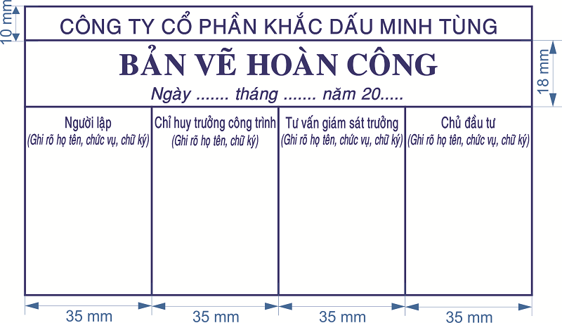 mẫu dấu hoàn công theo thông tư 26